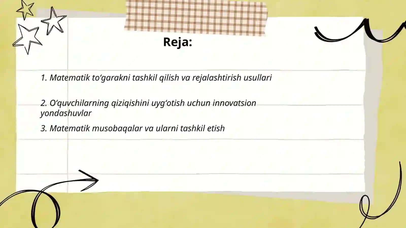 Matematik toʻgarakni oʻtkazish metodikasi 2