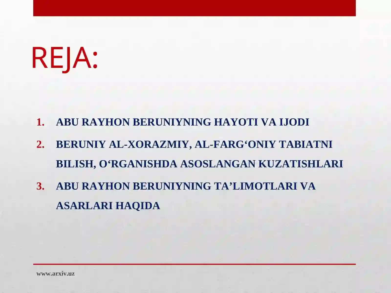 Abu Rayhon Beruniy hayoti va ilmiy faoliyati 2