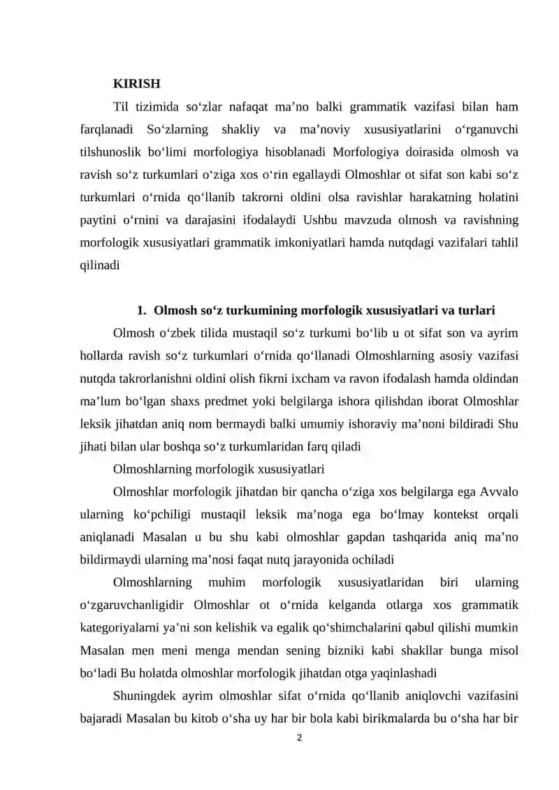 Morfologik tahlil 2
