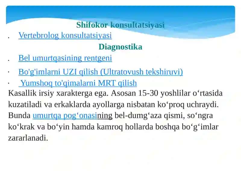 Bexterev kasalligi 2