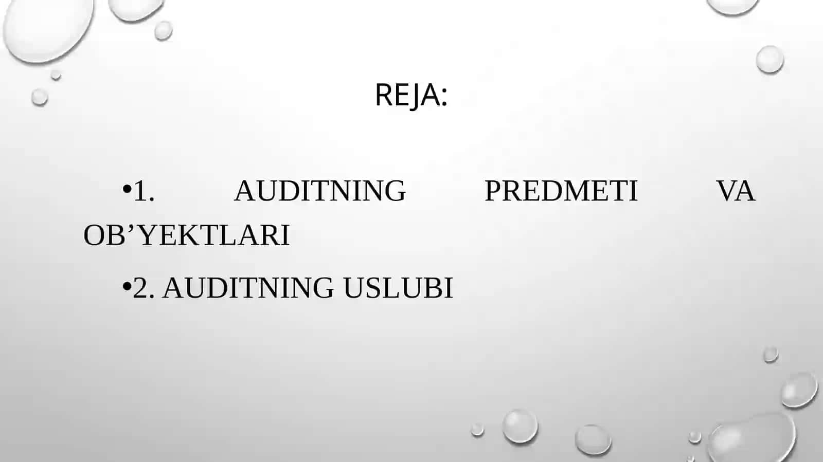 Auditning predmeti va ob’yektlari 2
