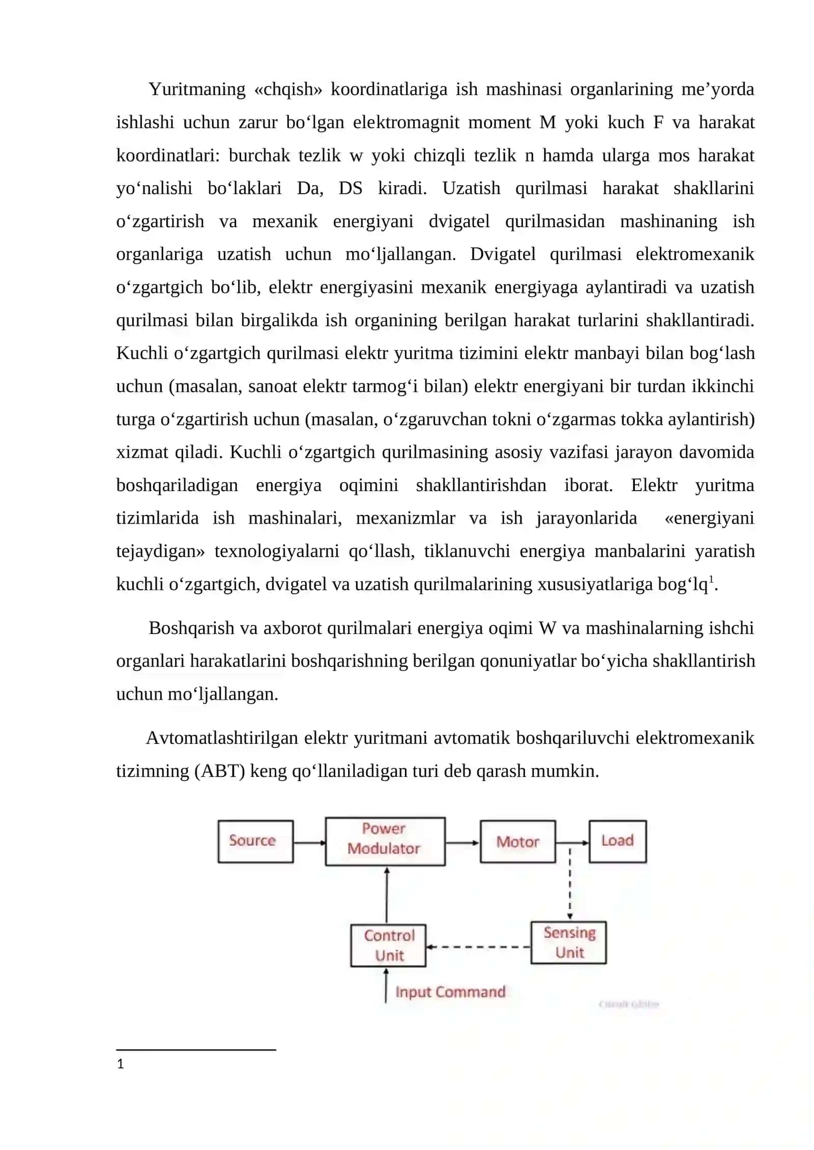 Elektr yuritma va korxonalarning elektr ta’minoti asoslari 2