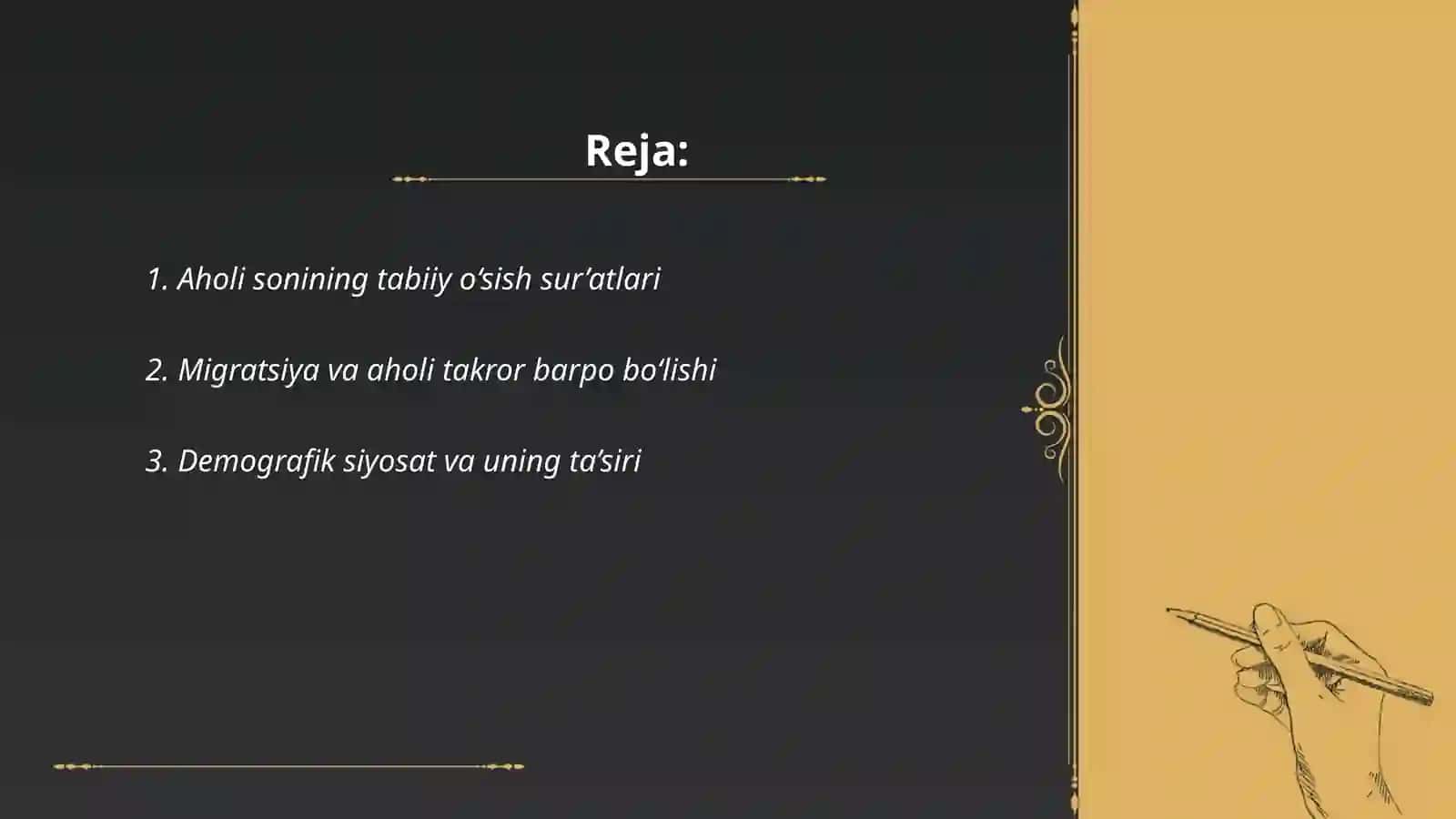 Aholi takror barpo boʻlishi 2