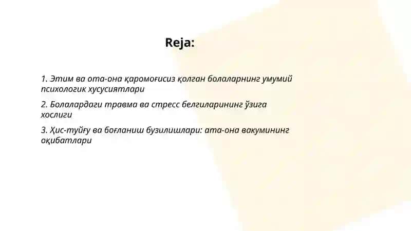 Умумий психологик тавсифи 2