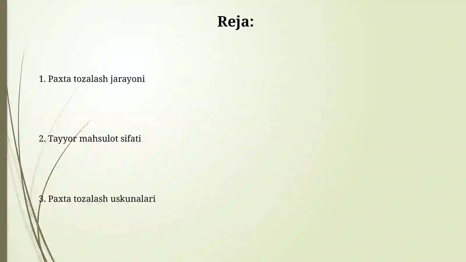 Paxta momig'ini tozalash jarayoni 2