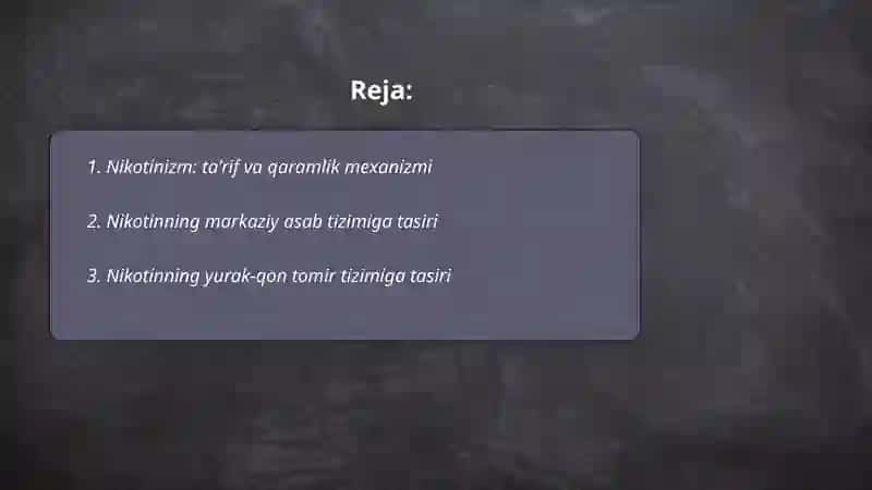 Nikotinizm va uning asoratlari 2