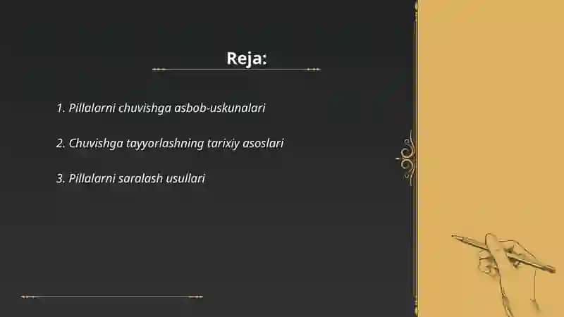 Pillalarni chuvishga dastlabki tayyorlash 2