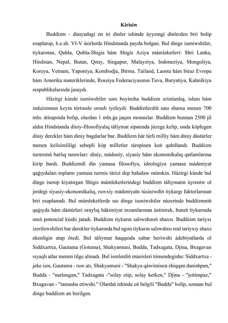Buddizmniń Orta Aziyada jayilawli 2