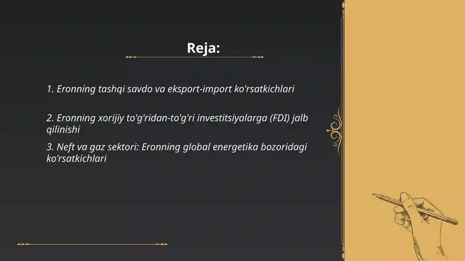 Eron davlatini glaballashuv korsatkichlari 2