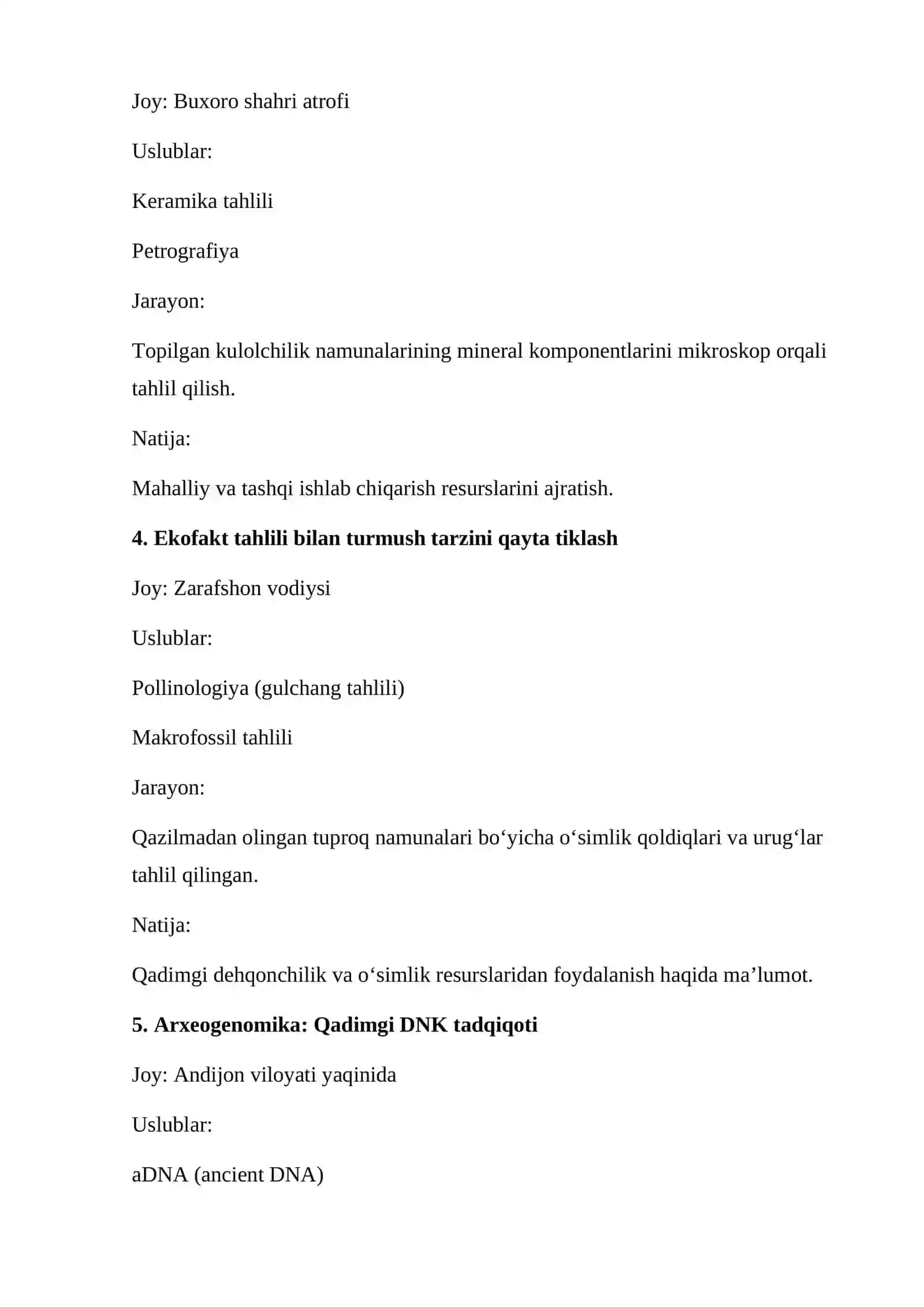 Arxeologik dala tadqiqot uslublari 2