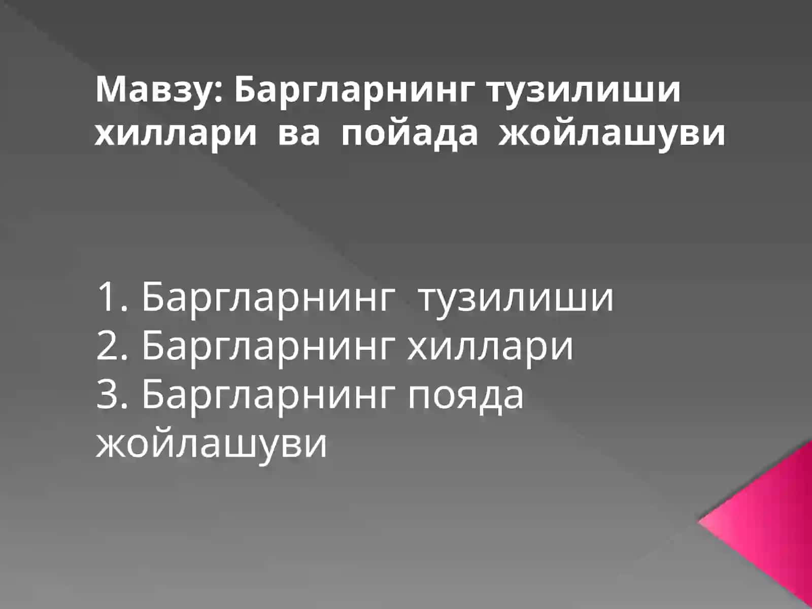 Усимликлар анатомияси ва морфологияси 2