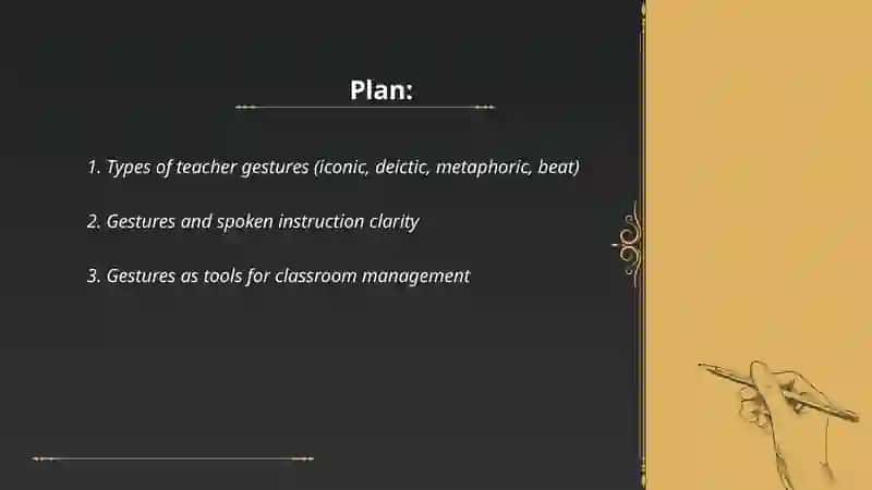 The role of teacher's gestures in the classroom 2