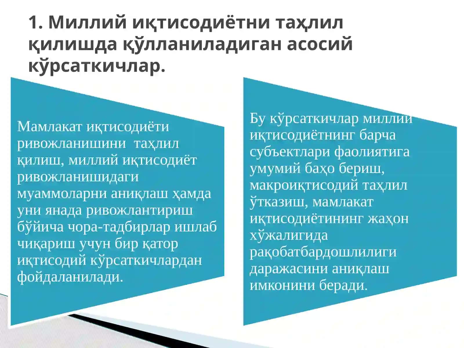 2-Мавзу. Асосий макроиқтисодий кўрсаткичлар 2