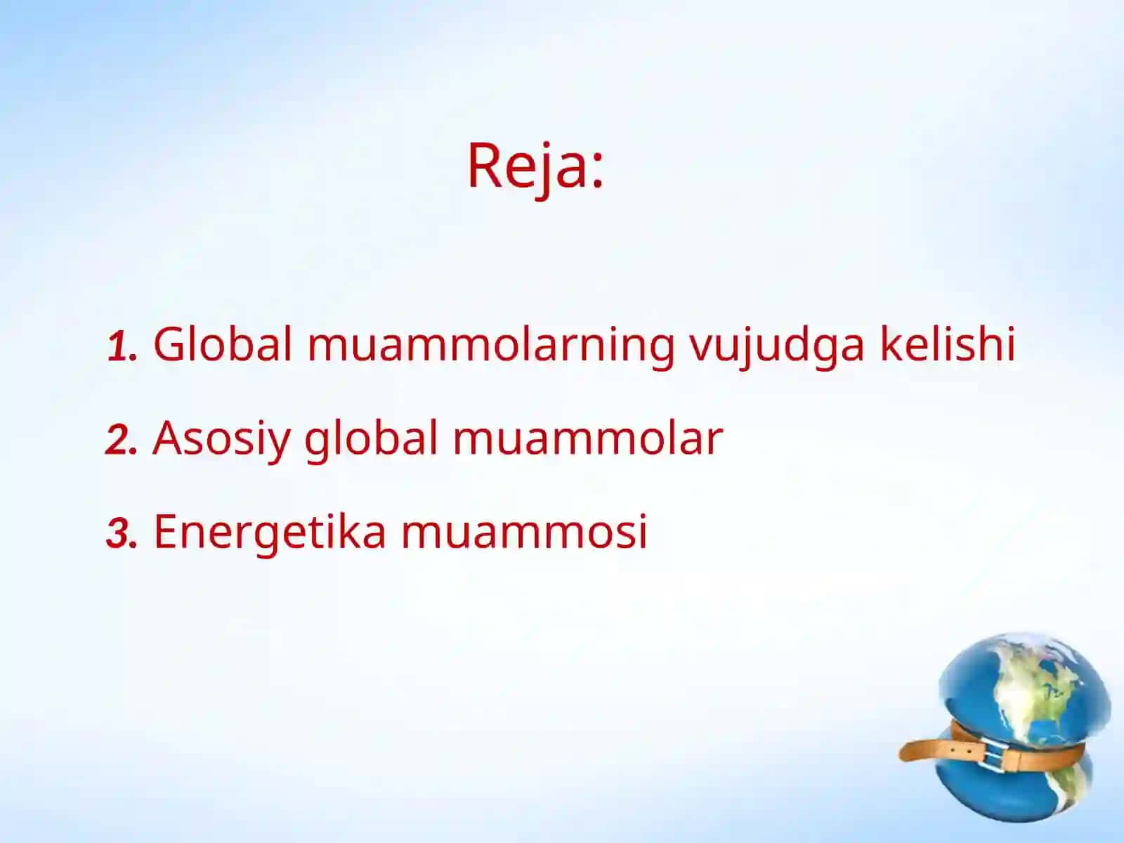 Insoniyatning global muammolari 2