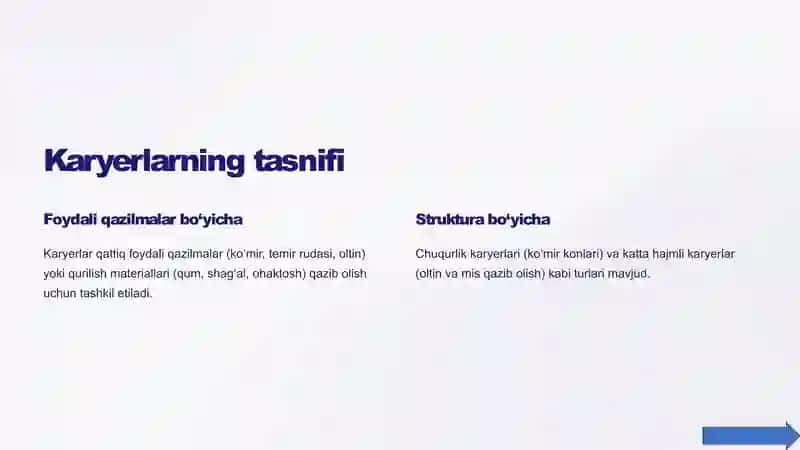Karyer ish hududining hosil bo‘lishi 2