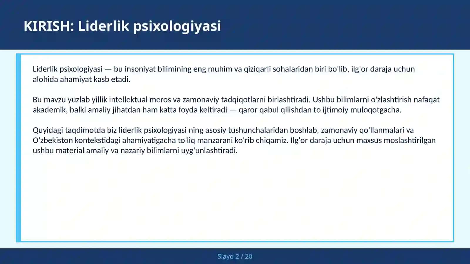 Liderlik psixologiyasi 2