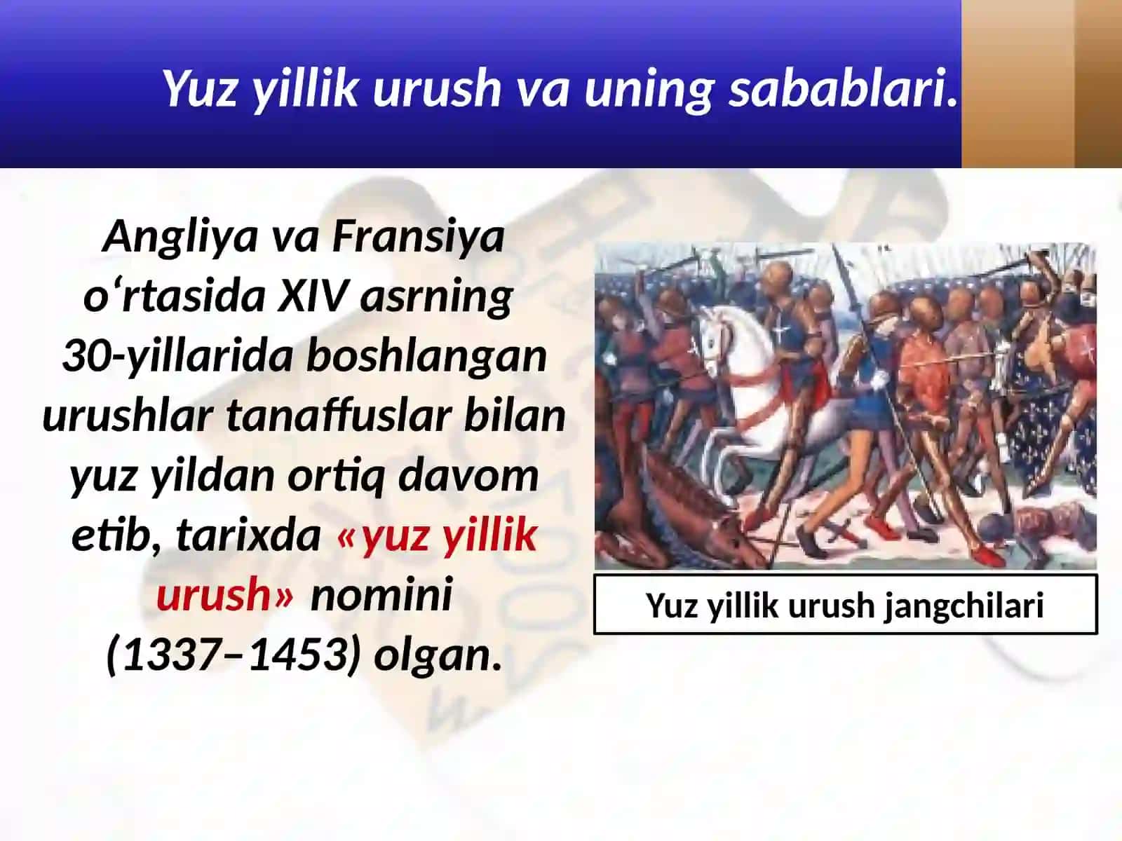 Yuzyillikurushning boshlanishi va uning dastlabki davri 2