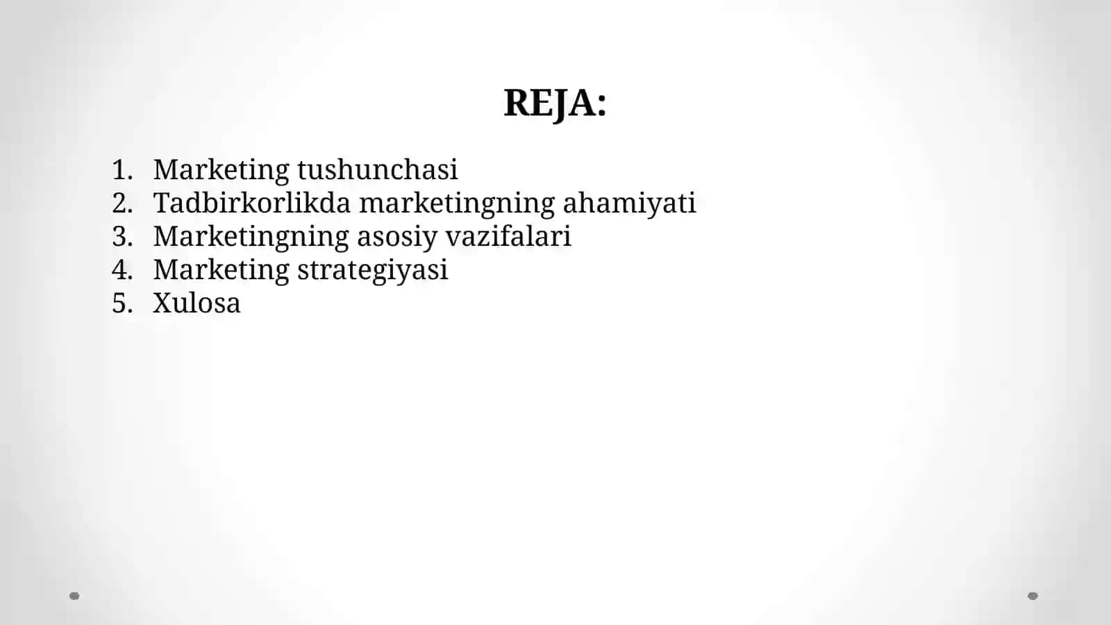 Tadbirkorlikda marketing va mijozlar segmentatsiyasi 2