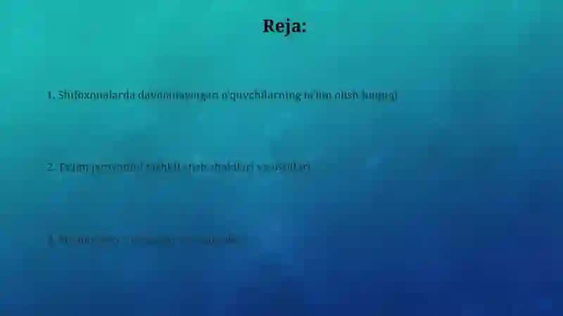 Chet ellardagi shifoxonalarda davolanayotgan maktab oʻquvchilarining taʼlimi 2