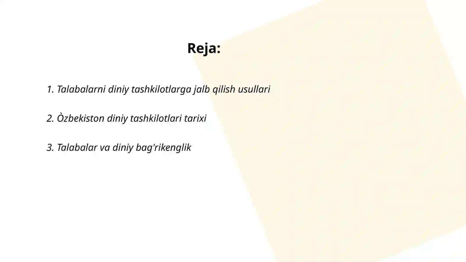 Talabalarni diniy tashkilotlarga jalb qilish usullari 2