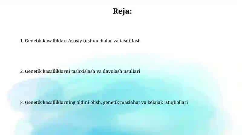 Genetik kasalliklar 2