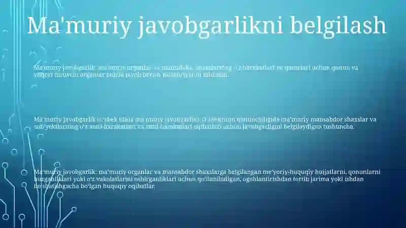 Ma'muriy Javobgarlik 2