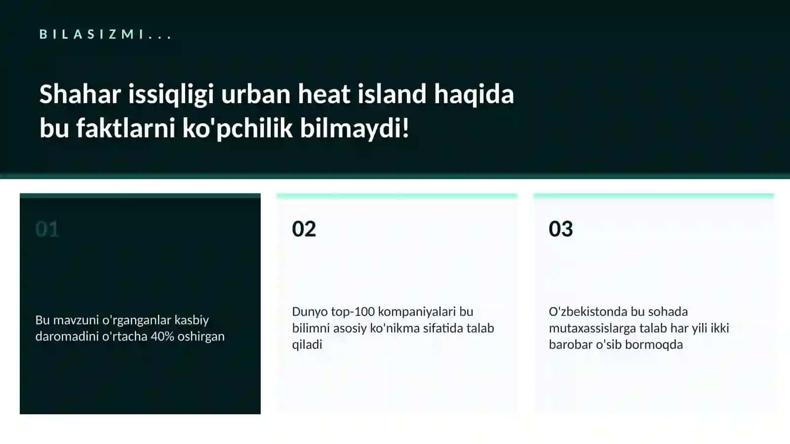 Shahar issiqligi urban heat island 2
