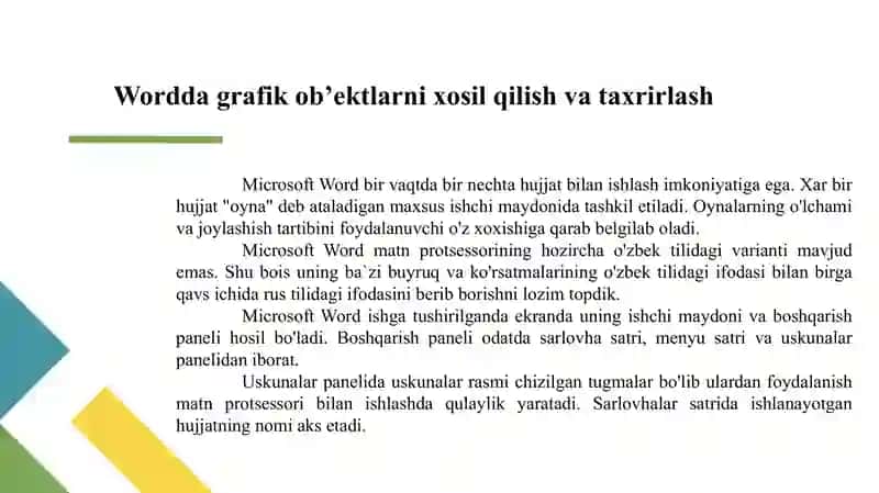 MATNLI HUJJATLARDAGI GRAFIK OBYEKTLAR 2