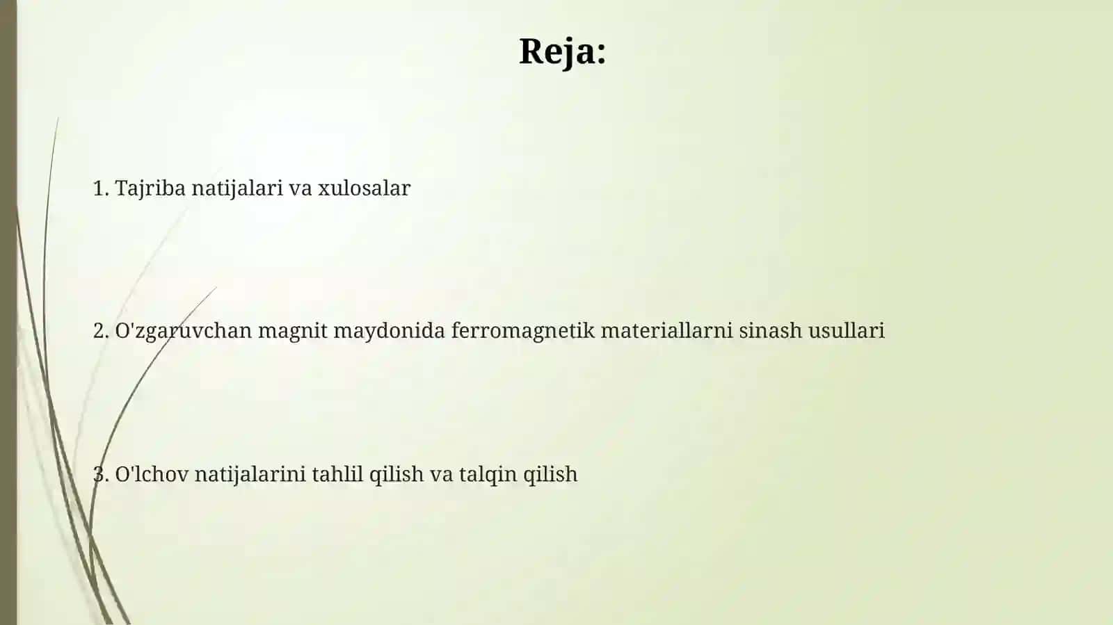 Oʻzgaruvchi magnit maydonda ferromagnit materiallarini tekshirish 2