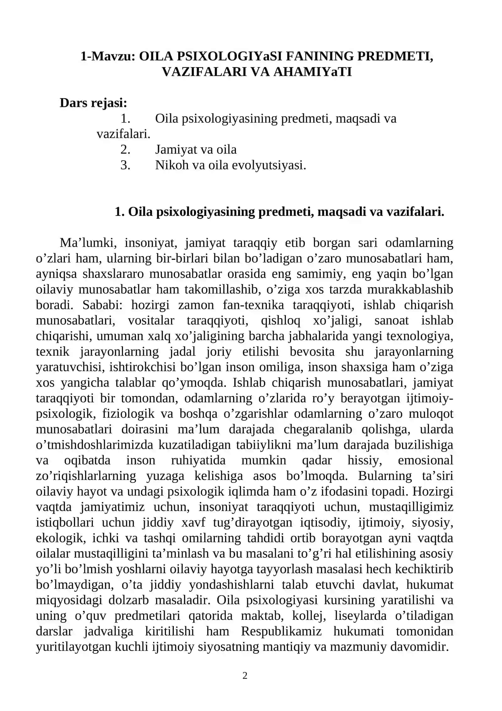 OILA PSIXOLOGIYASI 2