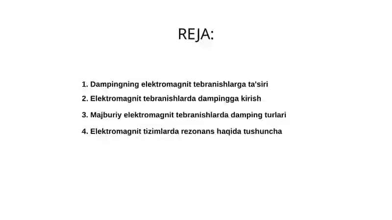 Soʻnuvchi va majburiy elektromagnit tebranishlar 2