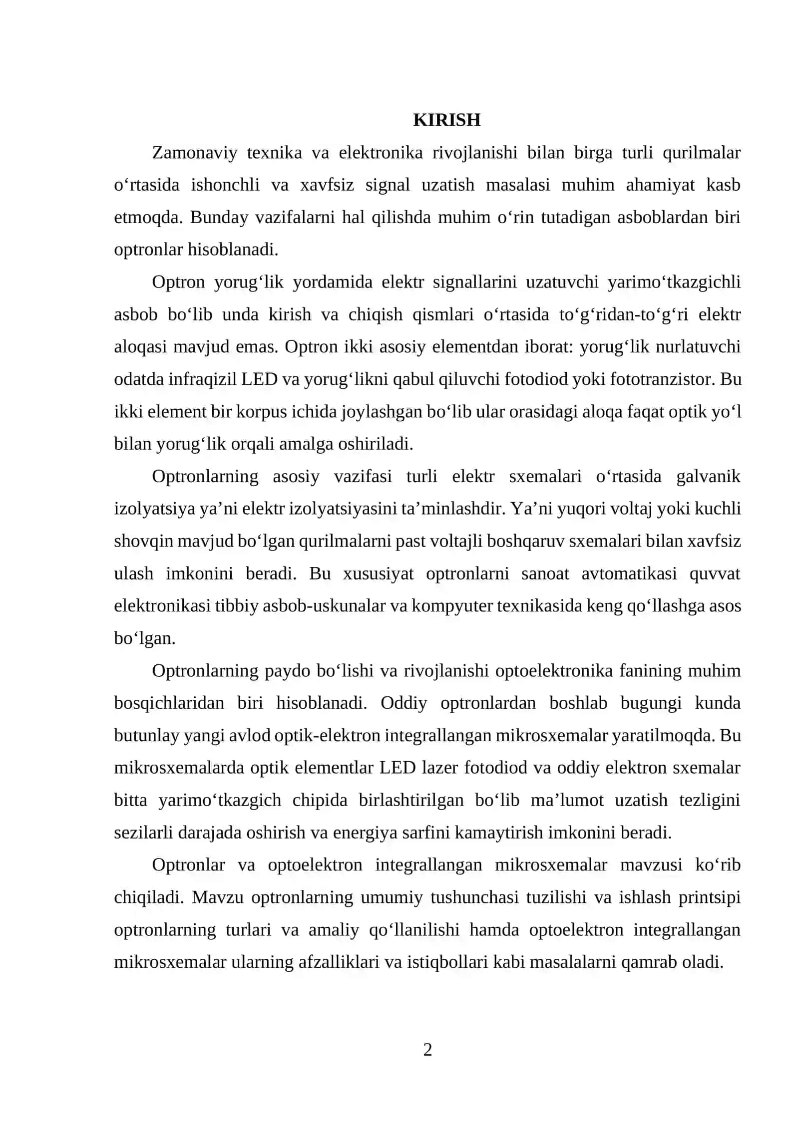 Optronlar va Optoelektron IMSlar 2