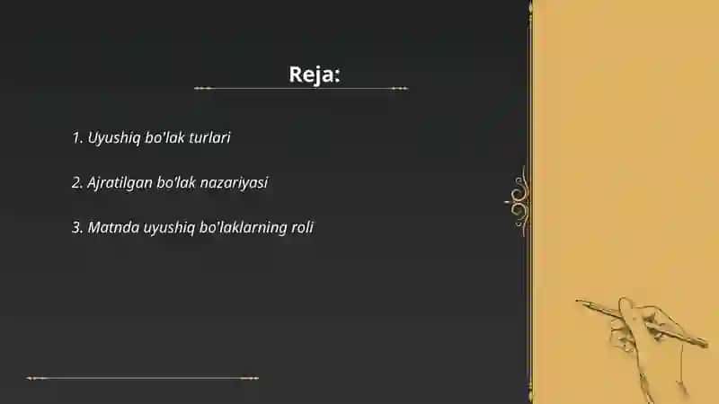 Uyushiq va ajratilgan bo'laklar 2