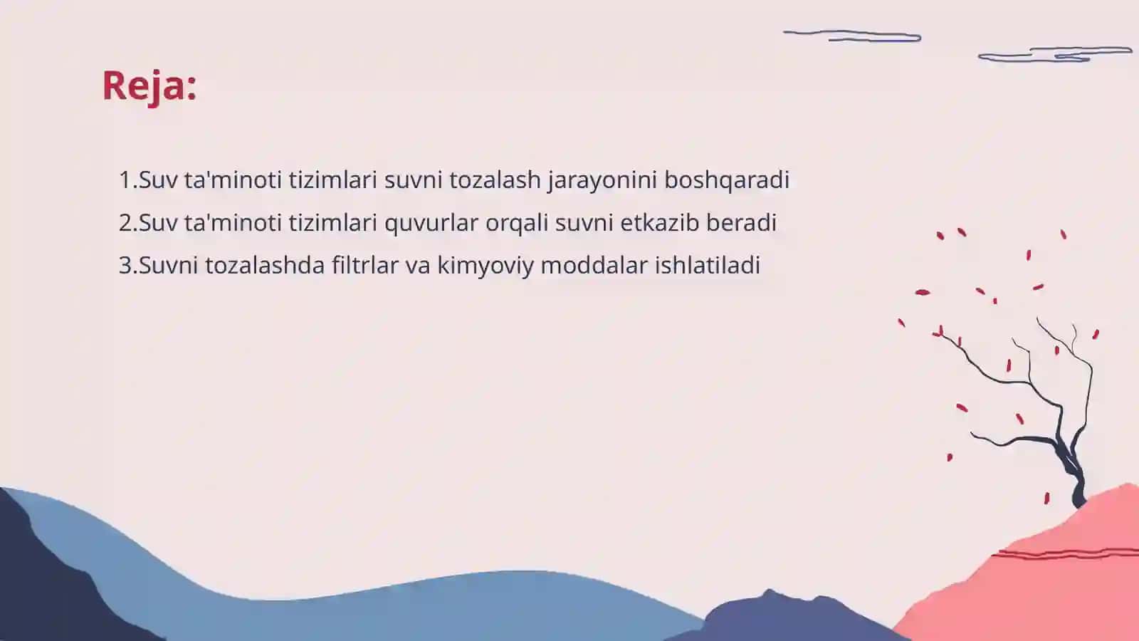 Suv ta'minoti tizimlari  va ularning sxemalari 2