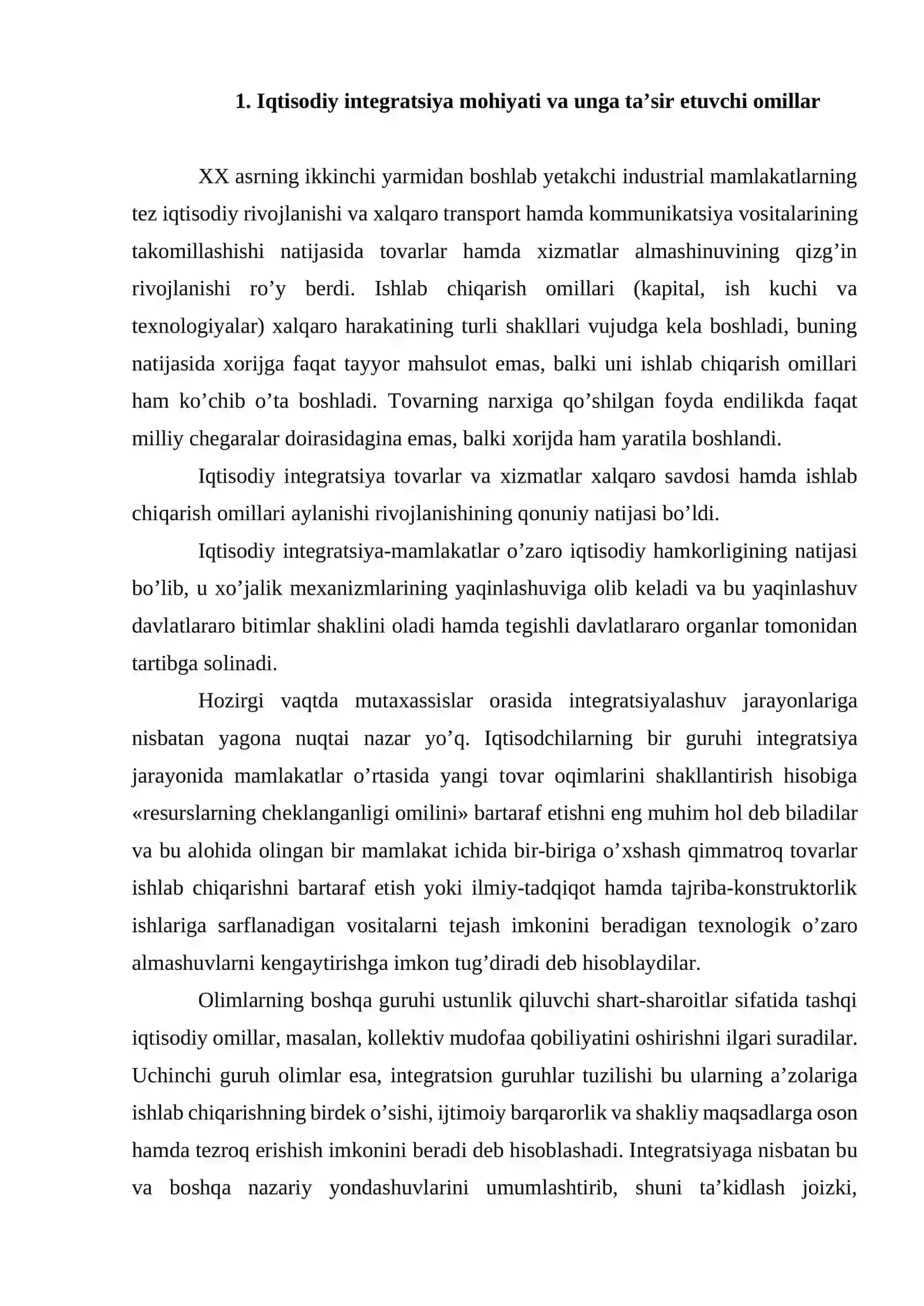 Xalqaro iqtisodiy intеgratsiya 2