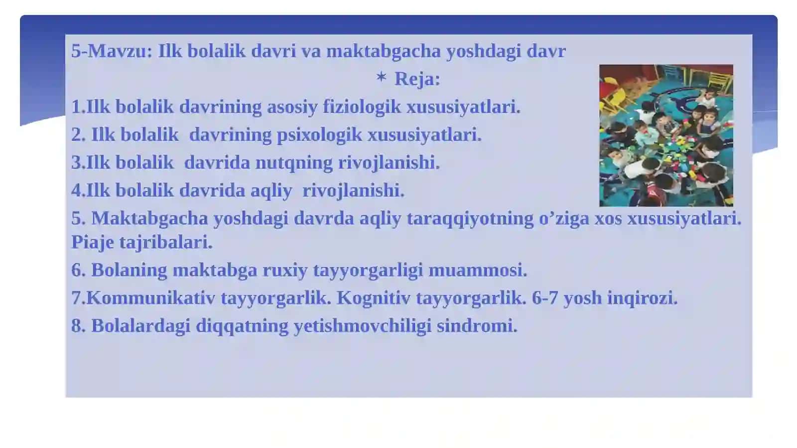 Ilk bolalik davri 2