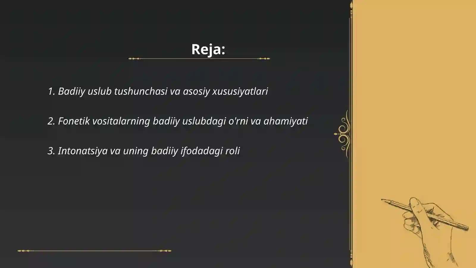 Badiiy uslubning xususiyatlari 2