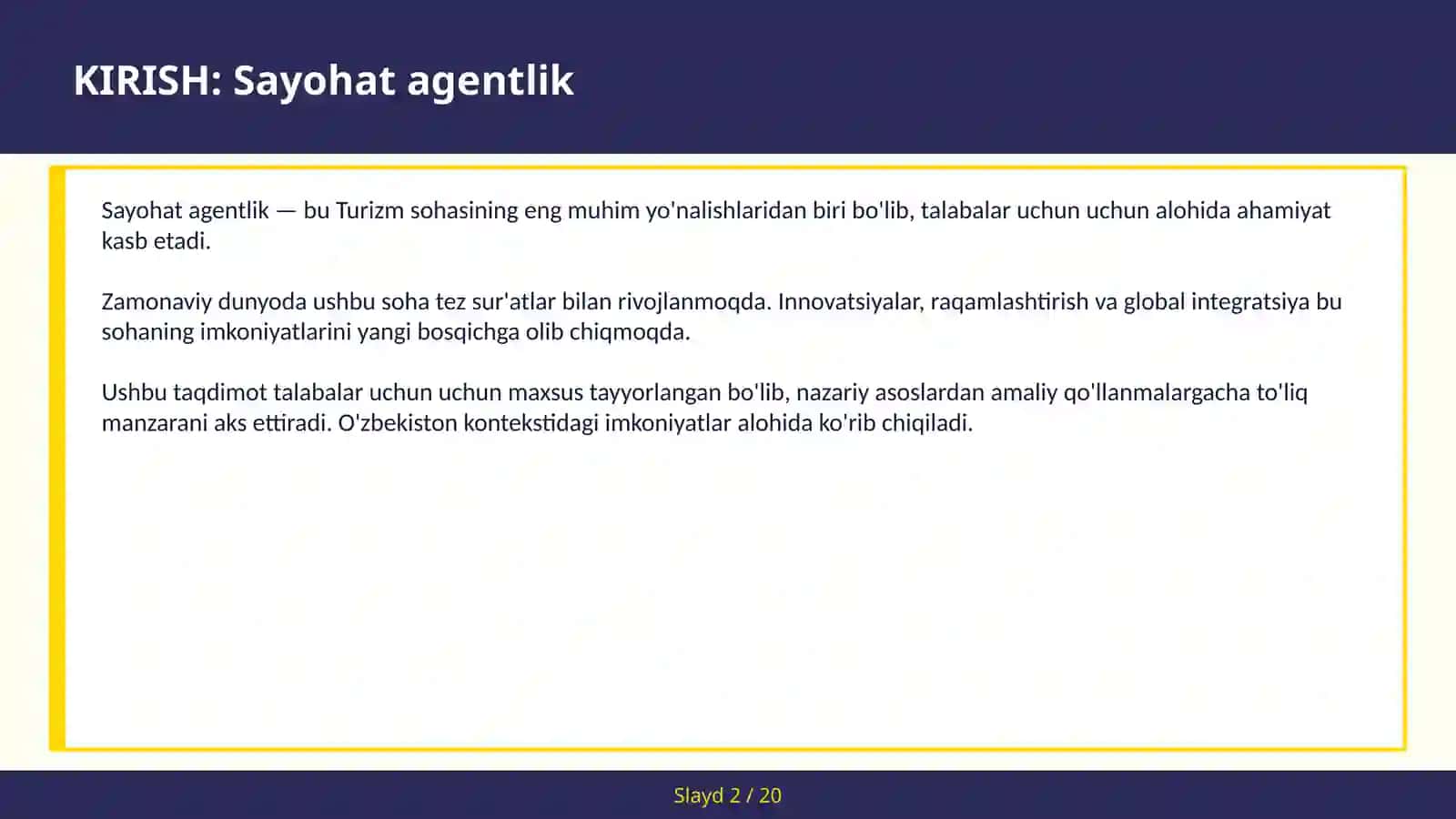 Sayohat agentlik 2