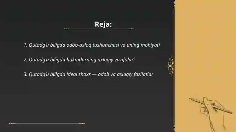 Qutadg‘u bilig da odob-axloq 2