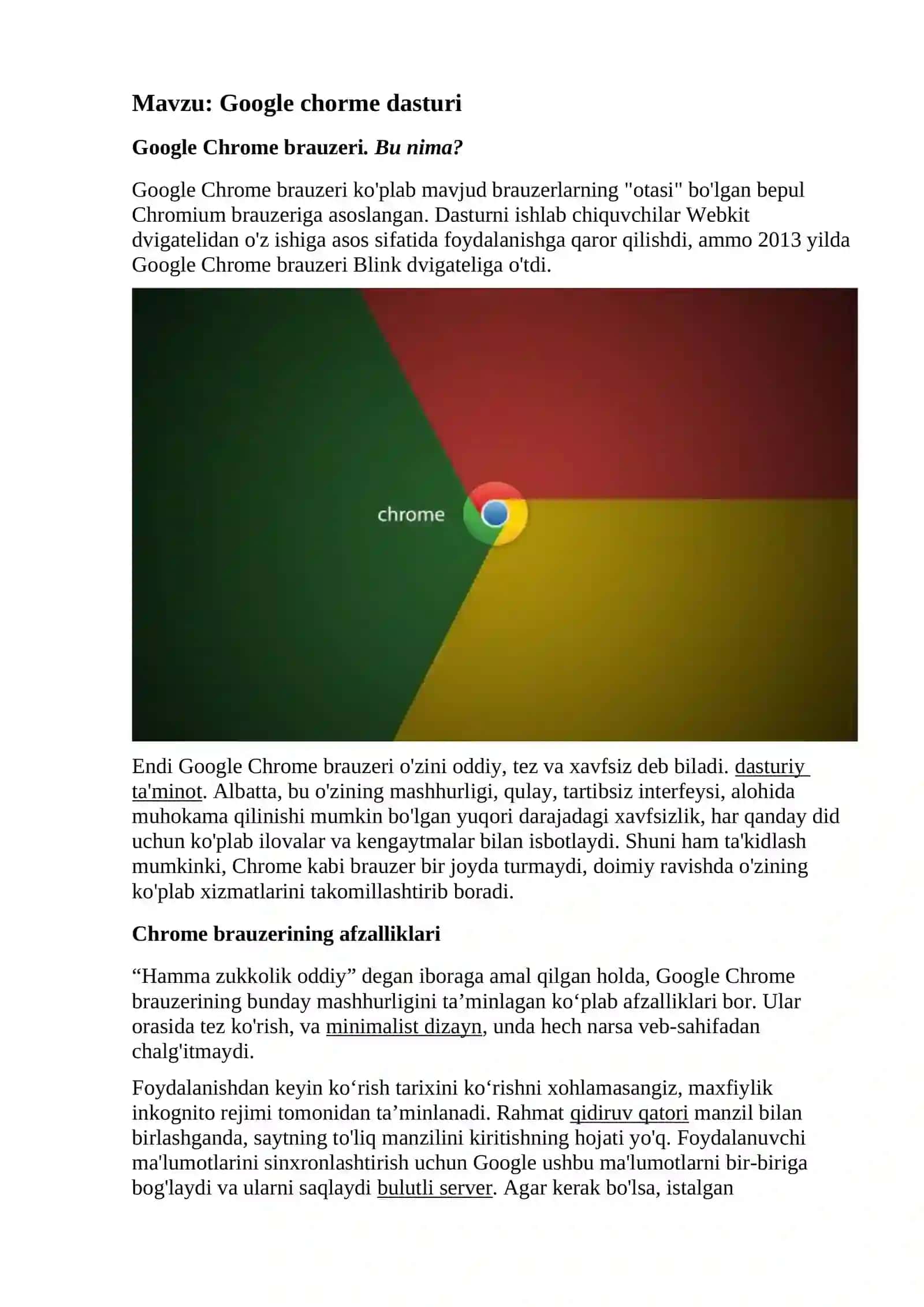 Google chorme dasturi 2