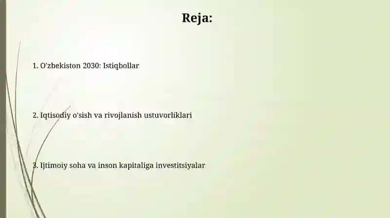 O'zbekiston 2030: Istiqbollar 2