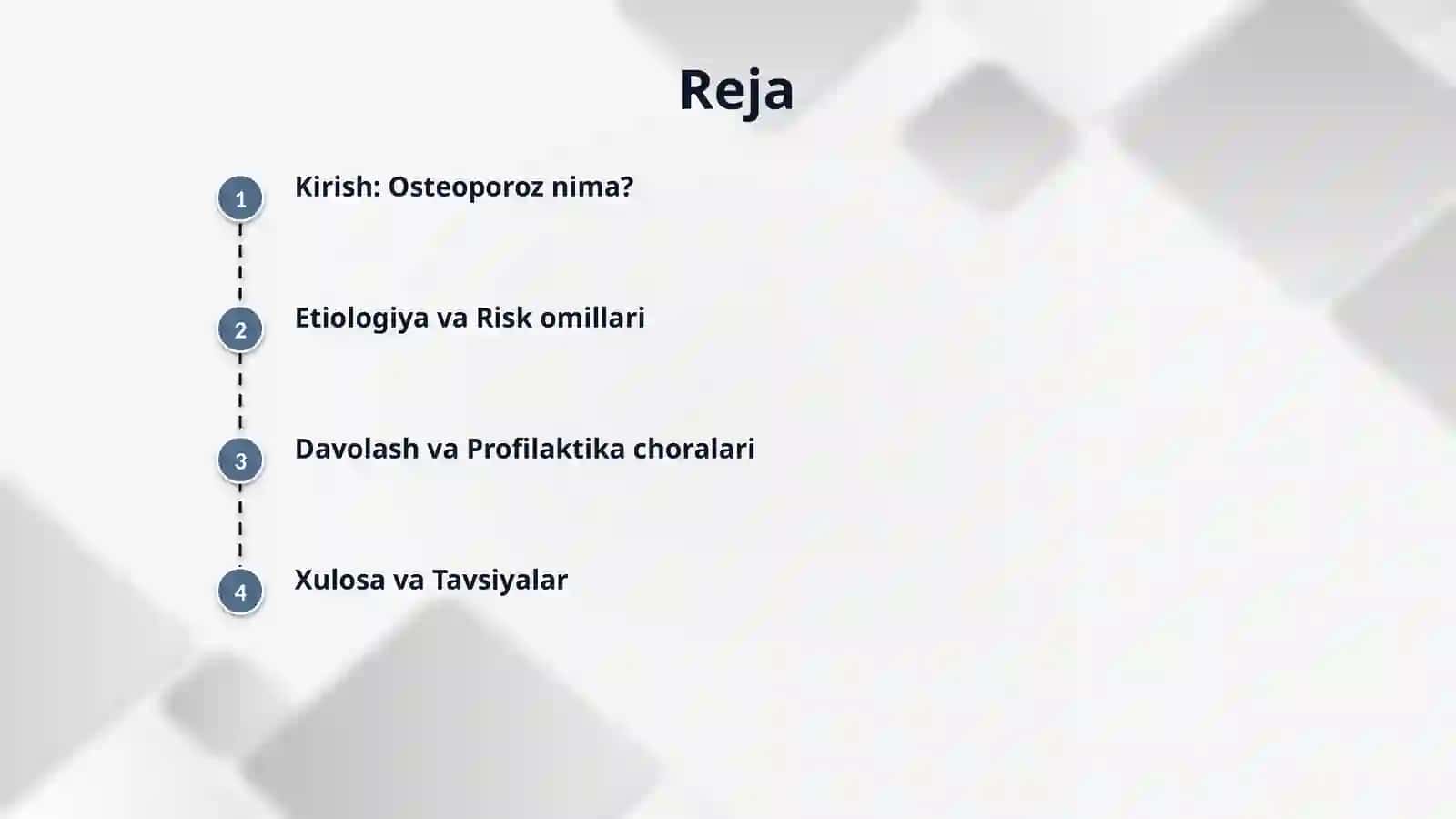 Osteoporozni davolash va profilaktikasi. 2