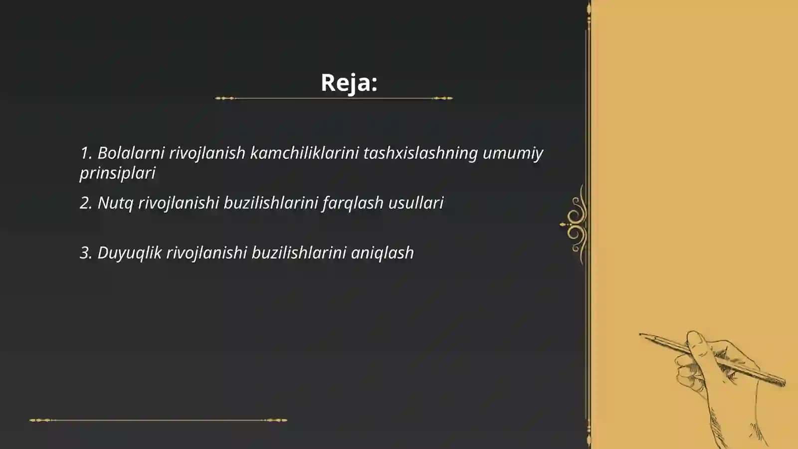 Bolalarda rivojlanish kamchiliklarini tashxislash 2