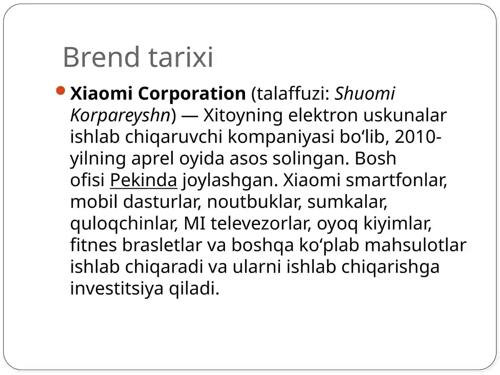 Xiaomi brendi 2