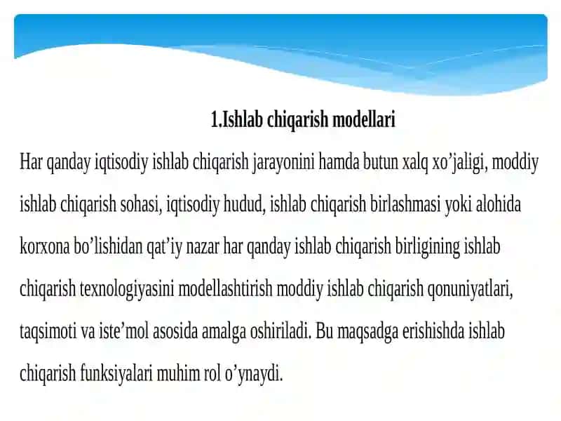 Iqtisodiyotdachiziqlimodellar 2