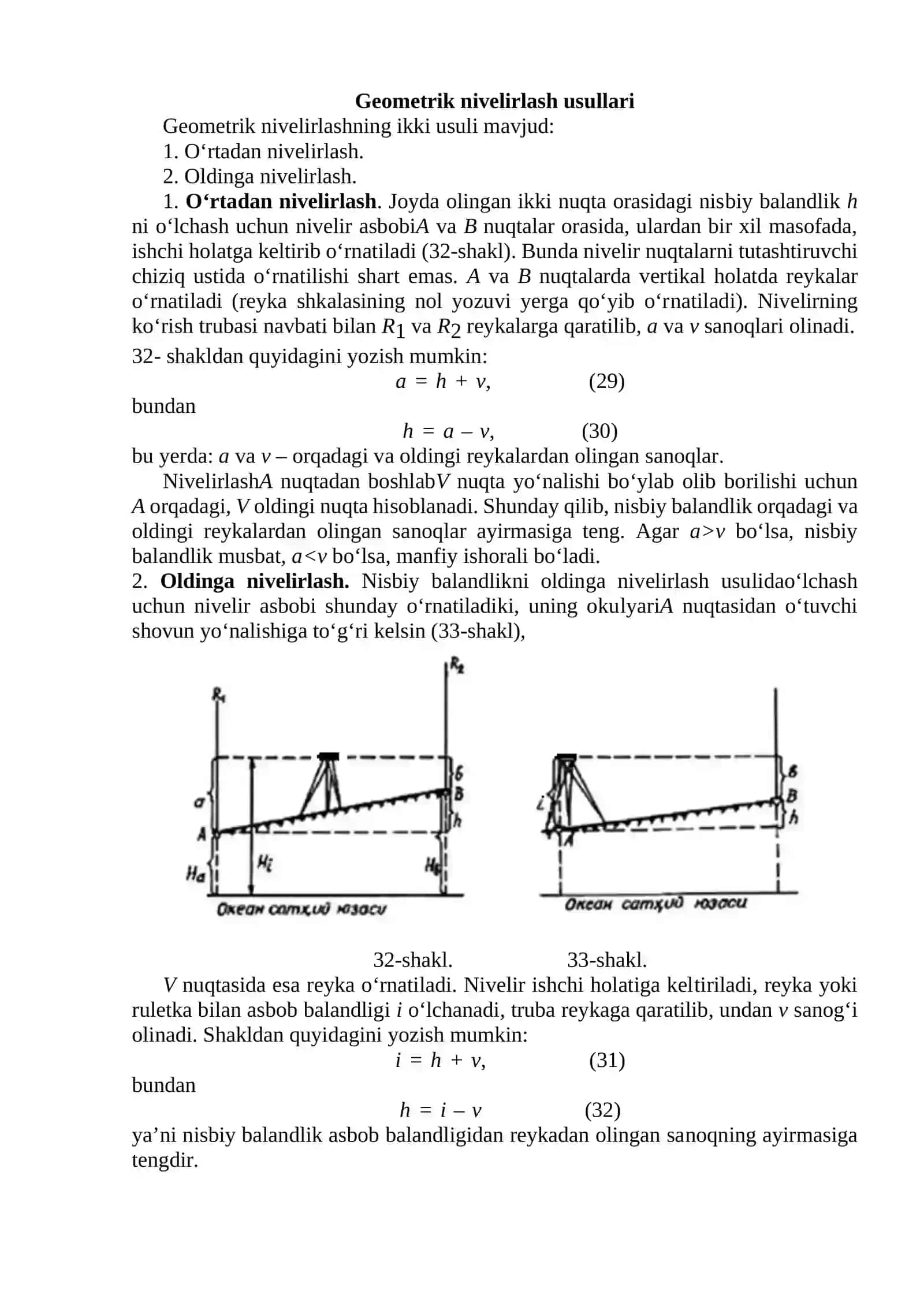Nivelirlash Usullari 2
