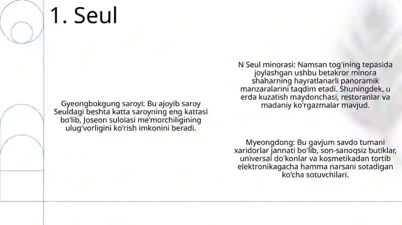 Janubiy Koreyaning Turistik Joylari 2