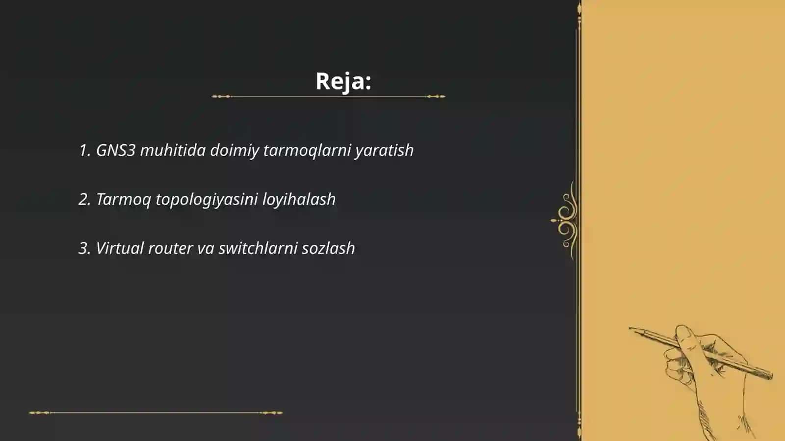 Ma’lumot uzatish tarmoqlarini GNS3 muhitida modellashtirish va tarmoq sifat ko‘rsatkichlarini baholash 2