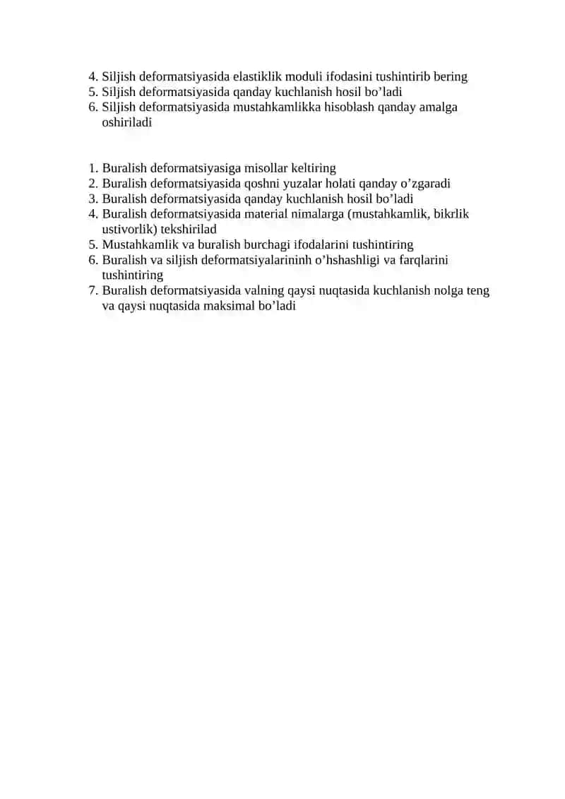 Materiallar qarshiligi fanining maqsadi 2