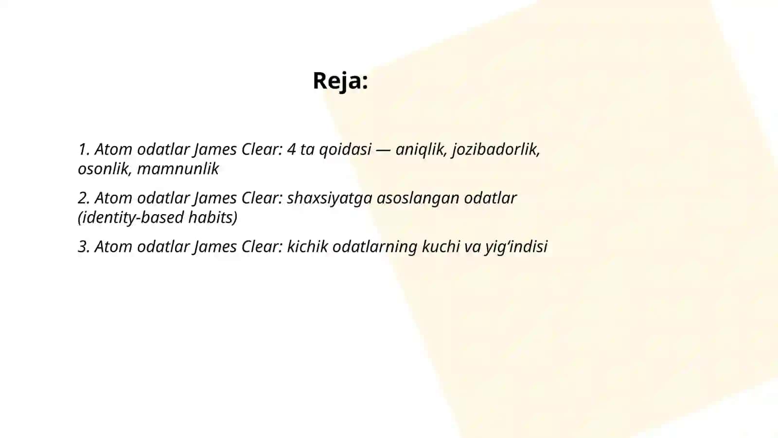 Atom Odatlar James Clear 2